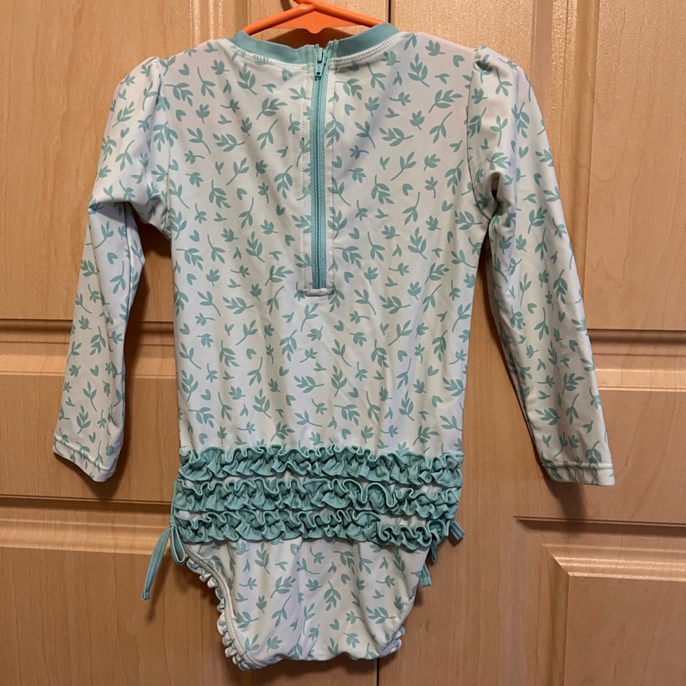 Ruffle Butts one-piece rash guard 3T